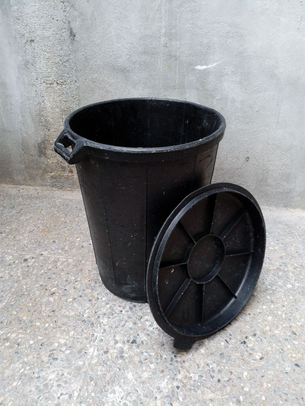 contenedor cubo residuos caucho alt 67-73 o55 1u